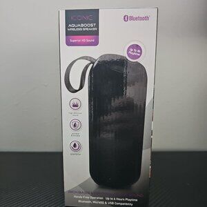 Iconic Aquaboost Wireless Bluetooth Splashproof HD Speaker w. 4 Hours Playback